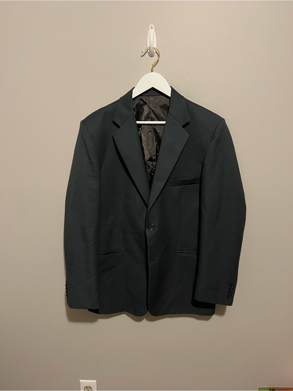 Classic Men's Black Blazer - Single-Breasted Formal Jacket